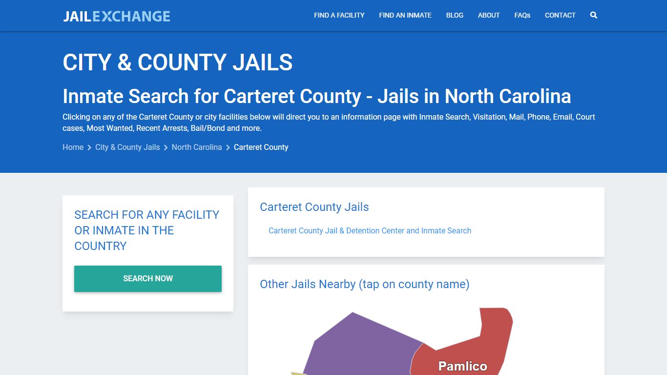 Inmate Search for Carteret County | Jails in North Carolina - Jail Exchange